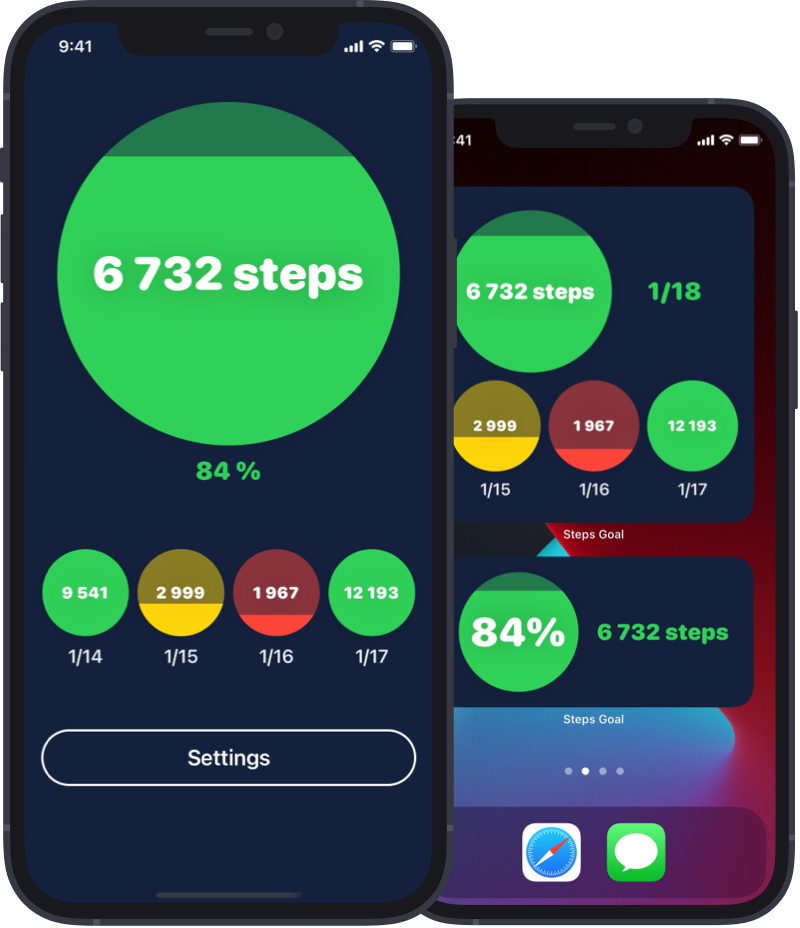 Steps Goal iOS app